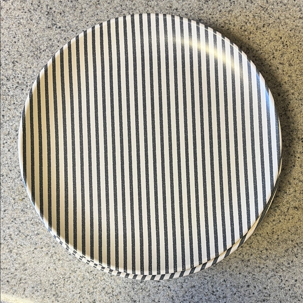 Hearth & Hand Striped Black and White Dinner Plates